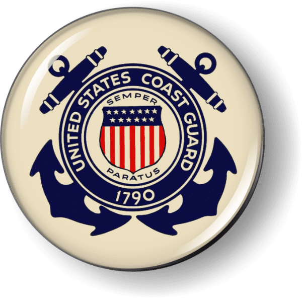 U.S. Coast Guard 3D Domed Emblem